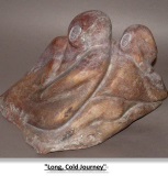 Long Cold Journey - a marble carving showing inuit influence.