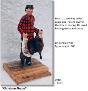 "Christmas Goose", Nick, portrait figurine