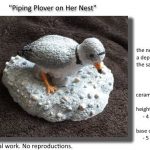 Piping Plover on her nest, small ceramic scculpture
